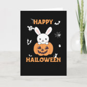 かぼちゃのウサギ ハロウィン かわいいウサギたち カード (正面)