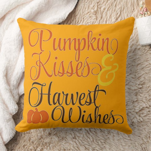 かぼちゃのキスと収穫の願い クッション (ブランケット)