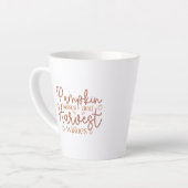 かぼちゃのキスと収穫願い カフェラテマグ (左アングル)