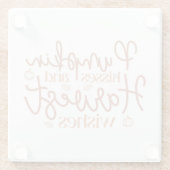 かぼちゃのキスと収穫願い ガラスコースター (裏面)