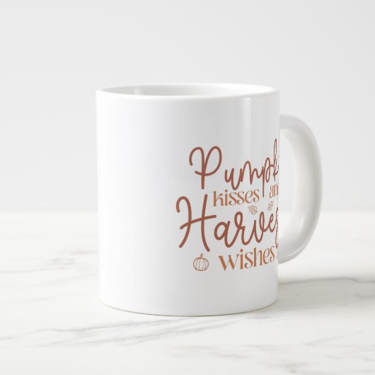 かぼちゃのキスと収穫願い ジャンボコーヒーマグカップ (正面右)