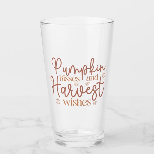 かぼちゃのキスと収穫願い タンブラーグラス (正面)
