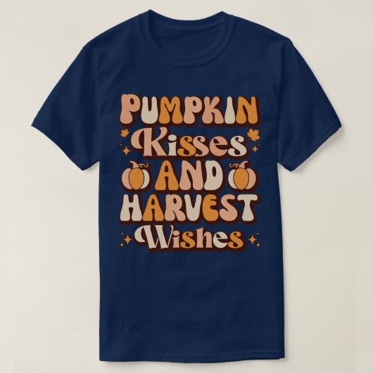かぼちゃのキスと収穫願い Tシャツ (デザイン正面)