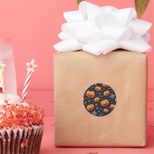 かぼちゃのシール ラウンドシール (パーティー)