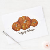 かぼちゃのシール 楕円形シール (封筒)