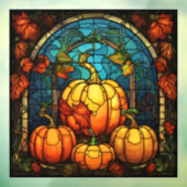 かぼちゃのステンドグラス窓にしがみつく ウィンドウサイン (シート3)
