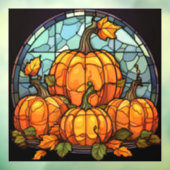 かぼちゃのステンドグラス窓にしがみつく ウィンドウサイン (シート3)