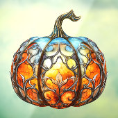 かぼちゃのステンドグラス窓にしがみつく ウィンドウサイン (シート3)