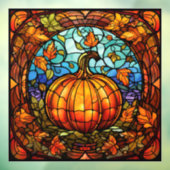 かぼちゃのステンドグラス窓にしがみつく ウィンドウサイン (シート3)