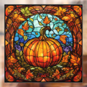 かぼちゃのステンドグラス窓にしがみつく ウィンドウサイン (シート2)