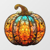 かぼちゃのステンドグラス窓にしがみつく ウィンドウサイン (シート)
