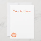 かぼちゃのスパイスが美味しい秋の可愛いワードアート 招待状 (裏面)