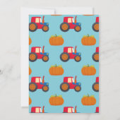 かぼちゃのトラクターの誕生日ハーベストパーティー 招待状 (裏面)