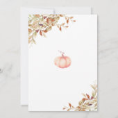 かぼちゃのトラックの女の子の赤ちゃん歓迎会の招待状 招待状 (裏面)