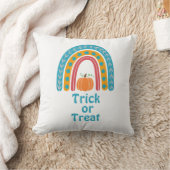 かぼちゃのトリックまたはトリートの下の素敵な虹 クッション (ブランケット)