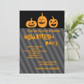 かぼちゃのハロウィンパーティー招待状 招待状 (スタンド正面)