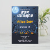 かぼちゃのハロウィン子供誕生日パーティー招待状 招待状 (スタンド正面)