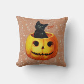 かぼちゃのハロウィン猫 クッション (正面)