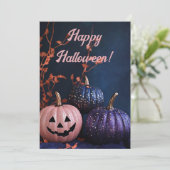 かぼちゃのハロウィン グリーティングカード 招待状 (スタンド正面)