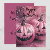 かぼちゃのハロウィン グリーティングカード 招待状 (正面/裏面)