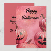 かぼちゃのハロウィン グリーティングカード 招待状 (正面/裏面)