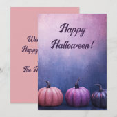 かぼちゃのハロウィン グリーティング カード (正面/裏面)