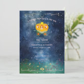 かぼちゃのプリンセス魅惑された森の女の子の赤ちゃんシャワー 招待状 (スタンド正面)