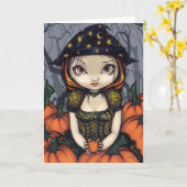 「かぼちゃのプレゼント」グリーティングカード カード (黄色い花)