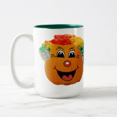 かぼちゃのランタン クラウンフェース、ハロウィンのかぼちゃ ツートーンマグカップ (左)