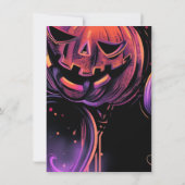 かぼちゃのランタン スワール ハロウィンパーティー 招待状 (裏面)