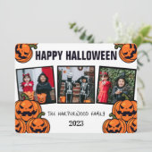 かぼちゃのランタン ハロウィン フォト コラージュ シーズンカード (スタンド正面)