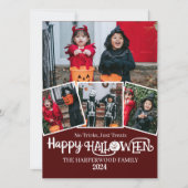 かぼちゃのランタン ハロウィン フォト コラージュ シーズンカード (正面)