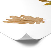 かぼちゃのワイルドフラワーボホベイビーシャワーウェルカムサイン ポスター (角)