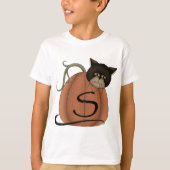かぼちゃの中の猫 Tシャツ (正面)