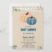 かぼちゃの双子男の子のパーティー招待状 招待状 (正面)