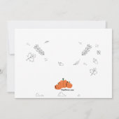 かぼちゃの収穫祭招待状 招待状 (裏面)