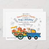 かぼちゃの収穫祭招待状 招待状 (正面/裏面)