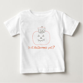 かぼちゃの子ネコ。ボディースーツ、ハロウィンはまだか? ベビーTシャツ