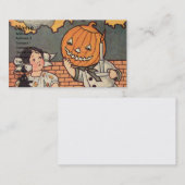 かぼちゃの少年（ヴィンテージハロウィンカード） 名刺 (正面/裏面)