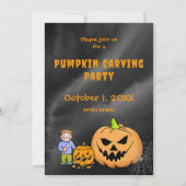 かぼちゃの彫りパーティー ハロウィン ジャック・オ・ランタン シーズンカード (正面)