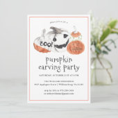 かぼちゃの彫刻 | ハロウィンパーティーのご招待 招待状 (スタンド正面)