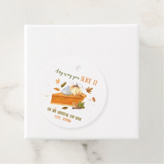 かぼちゃの感謝祭ラウンドをスライスする方法 フェイバータグ (インサイチュ)