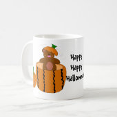 かぼちゃの格好をしたクマ コーヒーマグカップ (正面左)