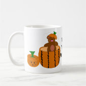 かぼちゃの格好をしたクマ コーヒーマグカップ (左)