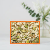 かぼちゃの種とミックスのはがき ポストカード (スタンド正面)