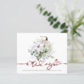 かぼちゃの緑の植物 ブライダルシャワー デートの夜 カード (スタンド正面)