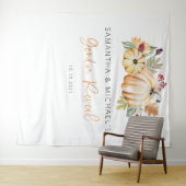 かぼちゃの背景、秋の性別発表背景 タペストリー (インサイチュ(横))