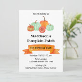 かぼちゃの誕生日招待状 招待状 (スタンド正面)