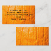 かぼちゃの質感ビジネスカードテンプレート 名刺 (正面/裏面)