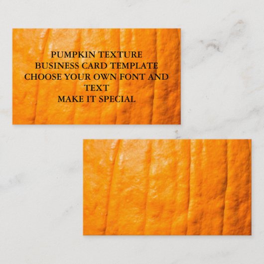 かぼちゃの質感ビジネスカードテンプレート 名刺 (正面/裏面)